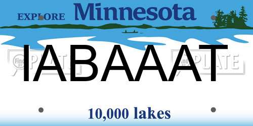 IABAAAT Minnesota License Plate