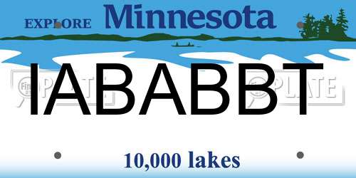 IABABBT Minnesota License Plate