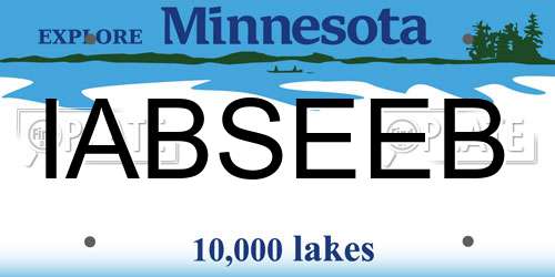 IABSEEB Minnesota License Plate