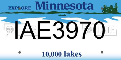 IAE3970 Minnesota License Plate