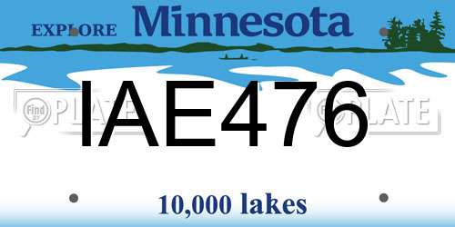 IAE476 Minnesota License Plate
