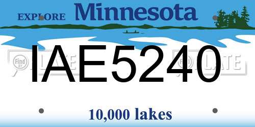 IAE5240 Minnesota License Plate