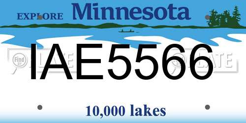 IAE5566 Minnesota License Plate