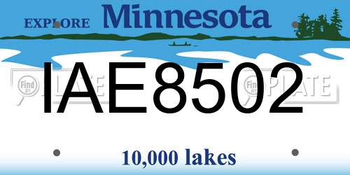 IAE8502 Minnesota License Plate