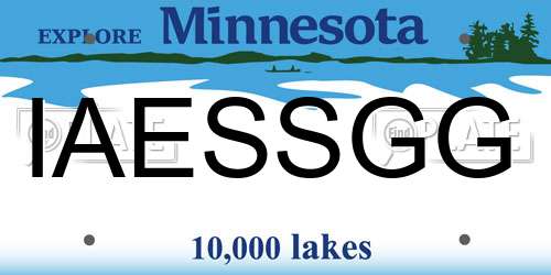 IAESSGG Minnesota License Plate