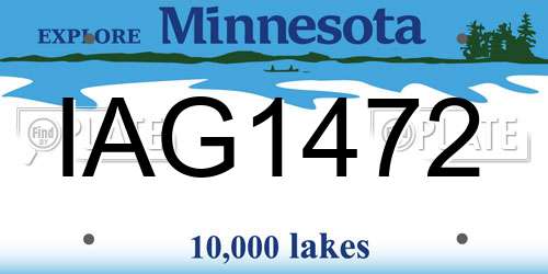 IAG1472 Minnesota License Plate
