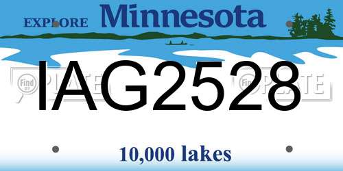 IAG2528 Minnesota License Plate