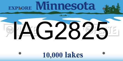 IAG2825 Minnesota License Plate