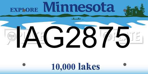 IAG2875 Minnesota License Plate