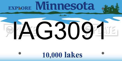 IAG3091 Minnesota License Plate