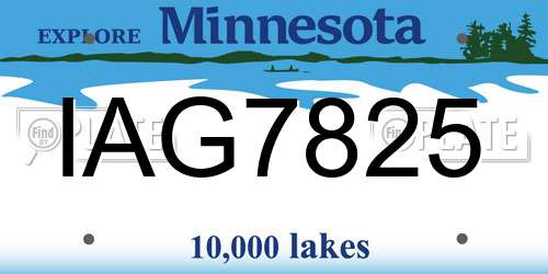 IAG7825 Minnesota License Plate
