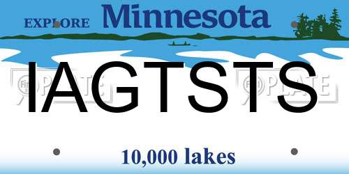 IAGTSTS Minnesota License Plate