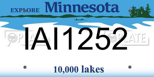IAI1252 Minnesota License Plate
