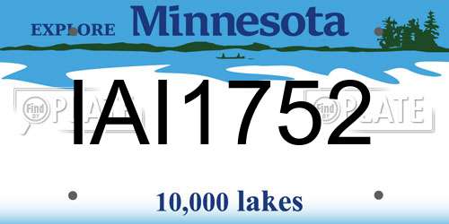 IAI1752 Minnesota License Plate