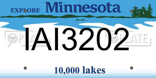 IAI3202 Minnesota License Plate