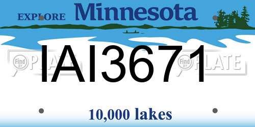 IAI3671 Minnesota License Plate