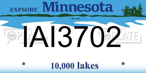 IAI3702 Minnesota License Plate