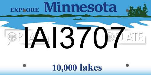 IAI3707 Minnesota License Plate