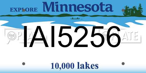 IAI5256 Minnesota License Plate
