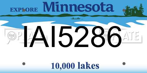 IAI5286 Minnesota License Plate