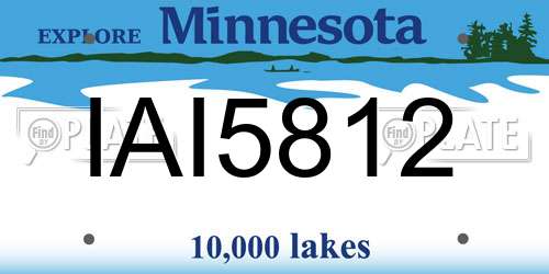 IAI5812 Minnesota License Plate