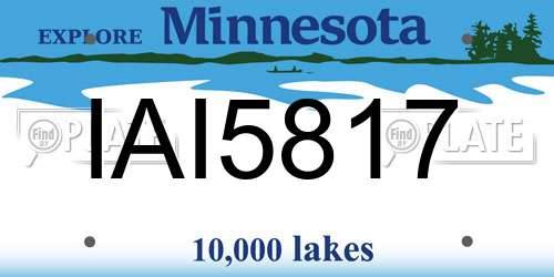 IAI5817 Minnesota License Plate