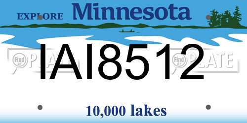 IAI8512 Minnesota License Plate
