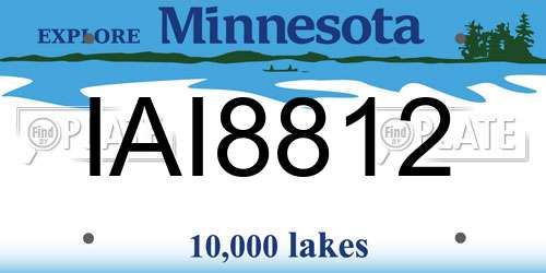 IAI8812 Minnesota License Plate