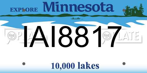 IAI8817 Minnesota License Plate