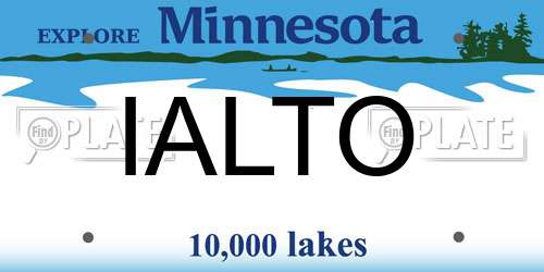 IALTO Minnesota License Plate