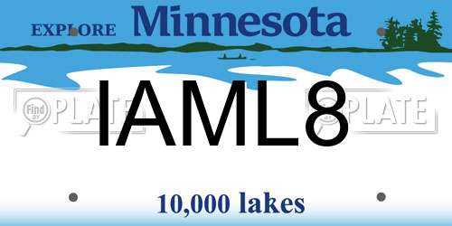 IAML8 Minnesota License Plate
