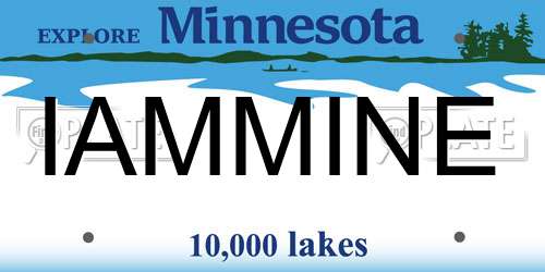 IAMMINE Minnesota License Plate