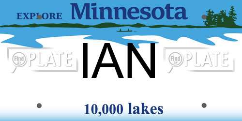 IAN Minnesota License Plate