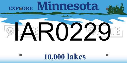 IAR0229 Minnesota License Plate