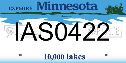 IAS0422 Minnesota License Plate