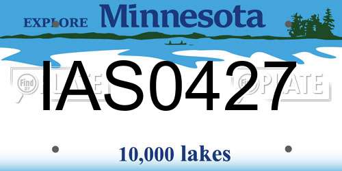 IAS0427 Minnesota License Plate