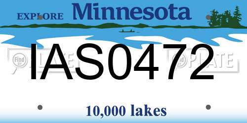 IAS0472 Minnesota License Plate