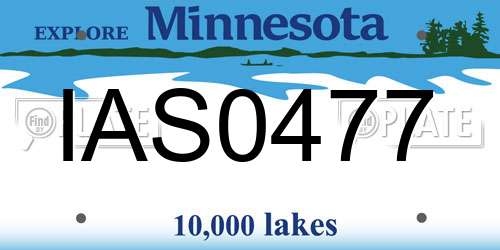 IAS0477 Minnesota License Plate