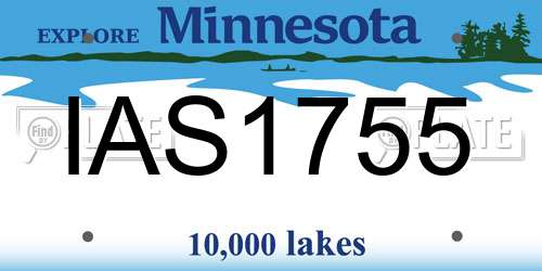IAS1755 Minnesota License Plate