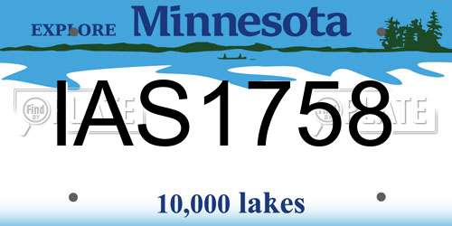 IAS1758 Minnesota License Plate