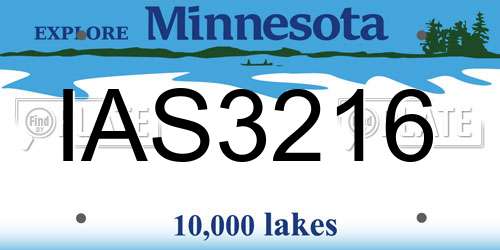 IAS3216 Minnesota License Plate