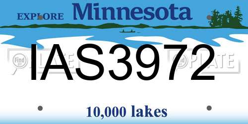 IAS3972 Minnesota License Plate