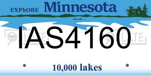 IAS4160 Minnesota License Plate
