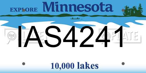 IAS4241 Minnesota License Plate