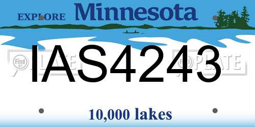 IAS4243 Minnesota License Plate