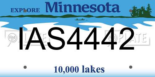 IAS4442 Minnesota License Plate