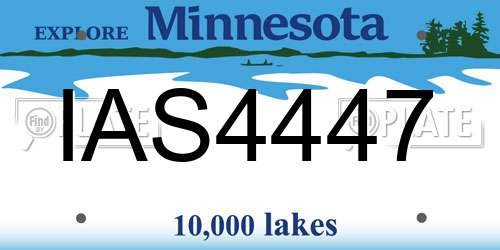 IAS4447 Minnesota License Plate
