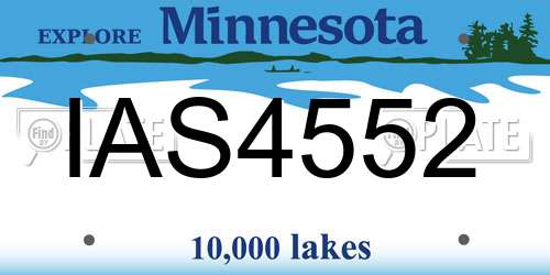 IAS4552 Minnesota License Plate