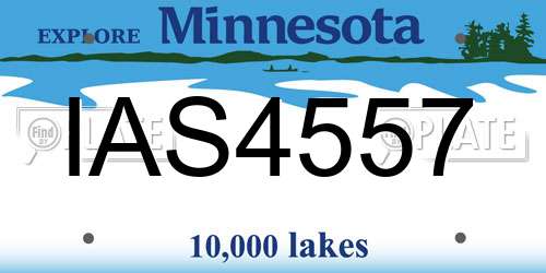 IAS4557 Minnesota License Plate