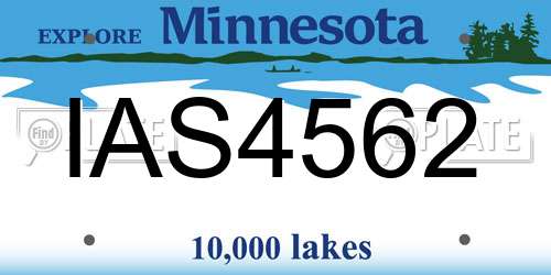 IAS4562 Minnesota License Plate